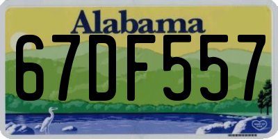 AL license plate 67DF557