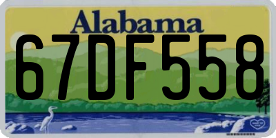 AL license plate 67DF558