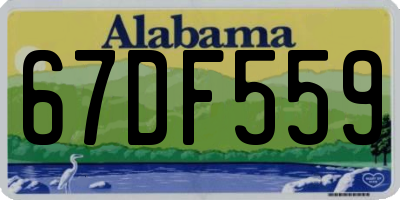 AL license plate 67DF559