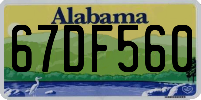 AL license plate 67DF560