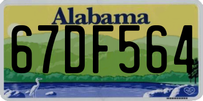 AL license plate 67DF564