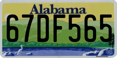 AL license plate 67DF565