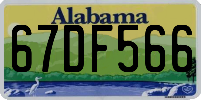 AL license plate 67DF566