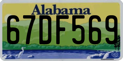 AL license plate 67DF569