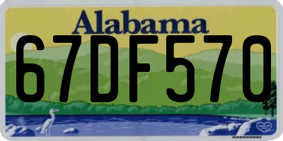 AL license plate 67DF570