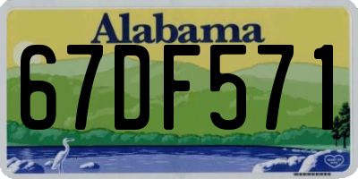 AL license plate 67DF571