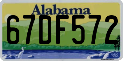 AL license plate 67DF572