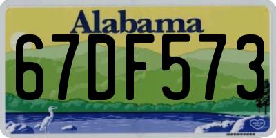 AL license plate 67DF573