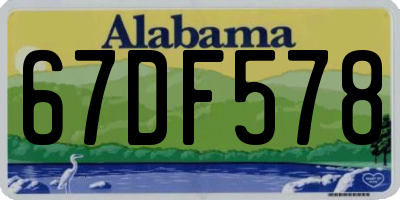 AL license plate 67DF578