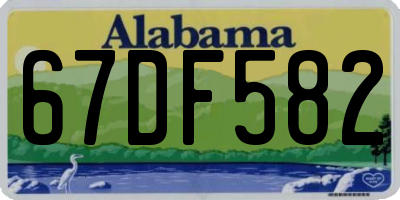 AL license plate 67DF582