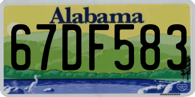 AL license plate 67DF583