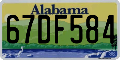 AL license plate 67DF584