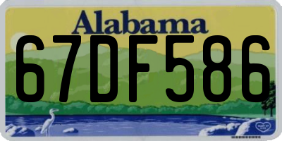 AL license plate 67DF586