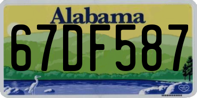AL license plate 67DF587