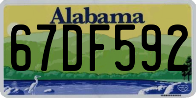AL license plate 67DF592