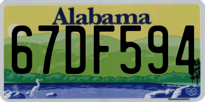 AL license plate 67DF594