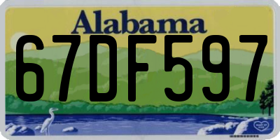 AL license plate 67DF597