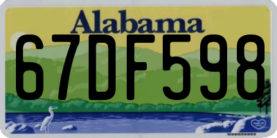 AL license plate 67DF598