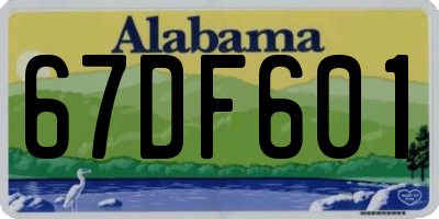AL license plate 67DF601