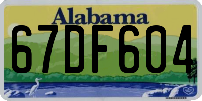 AL license plate 67DF604
