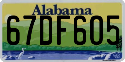 AL license plate 67DF605