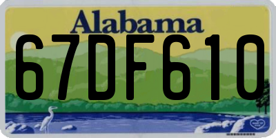AL license plate 67DF610