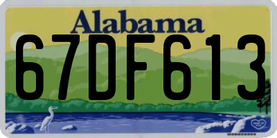 AL license plate 67DF613