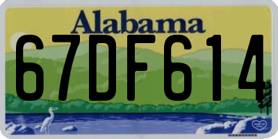 AL license plate 67DF614