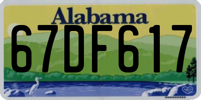 AL license plate 67DF617