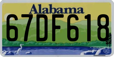 AL license plate 67DF618