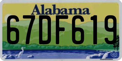 AL license plate 67DF619