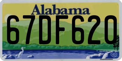 AL license plate 67DF620