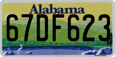 AL license plate 67DF623