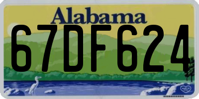 AL license plate 67DF624