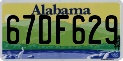 AL license plate 67DF629