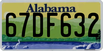 AL license plate 67DF632