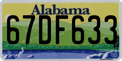 AL license plate 67DF633