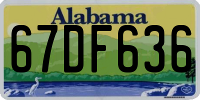 AL license plate 67DF636