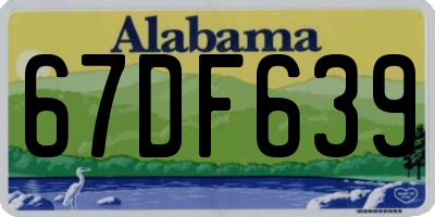 AL license plate 67DF639