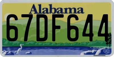 AL license plate 67DF644