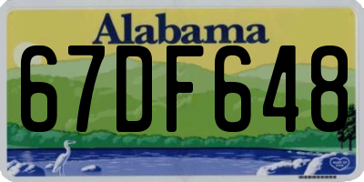 AL license plate 67DF648
