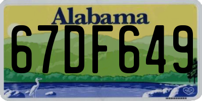 AL license plate 67DF649
