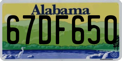 AL license plate 67DF650