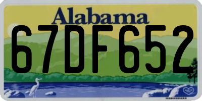 AL license plate 67DF652
