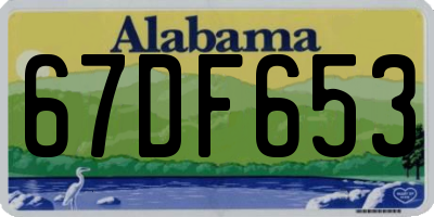 AL license plate 67DF653