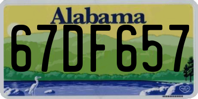 AL license plate 67DF657