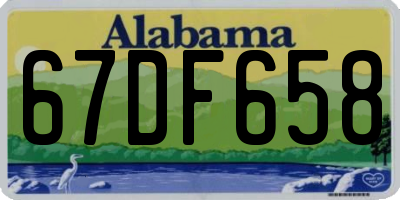 AL license plate 67DF658