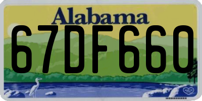 AL license plate 67DF660