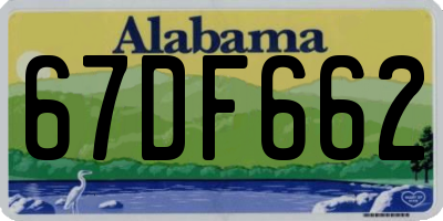 AL license plate 67DF662