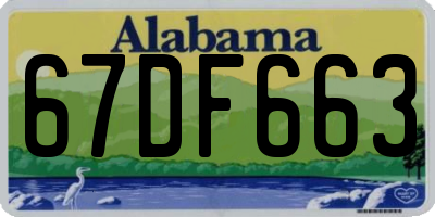 AL license plate 67DF663